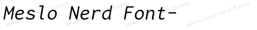 Meslo Nerd Font字体转换